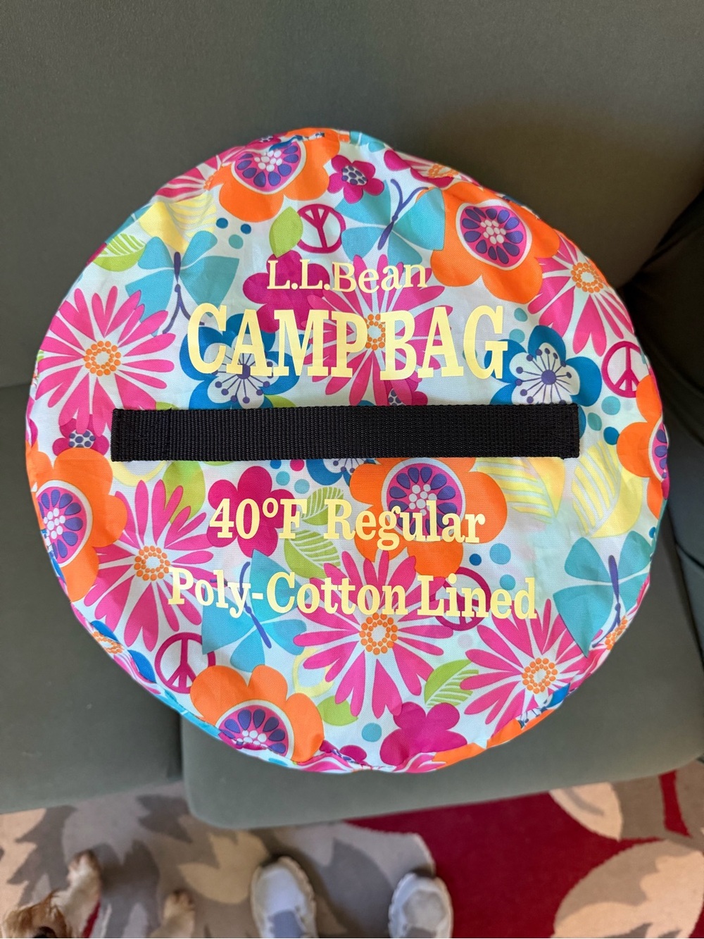 L.L. Bean Colorful Floral Camp Bag - Pink, Orange, Blue, Yellow, Green